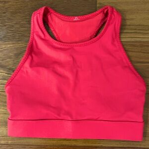 Fabletics Trinity High Impact Sports Bra- red